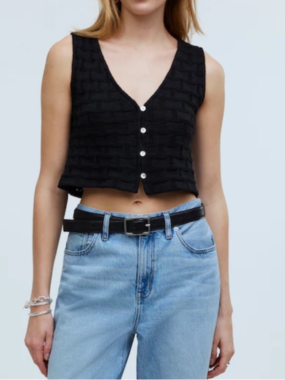 Madewell Basketweave-Stitch Vest